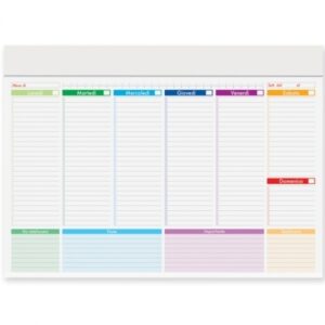 Planning settimanale Multicolor cm 43×31